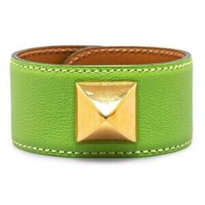 108. Hermes Green Medor Wrap Bracelet